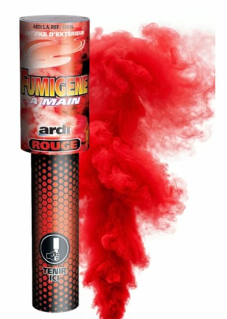 fumigène à main, fumigène rouge, fumigènes, Fumigène à Main Rouge sur Bâton – 45 Secondes, Pack de 2
