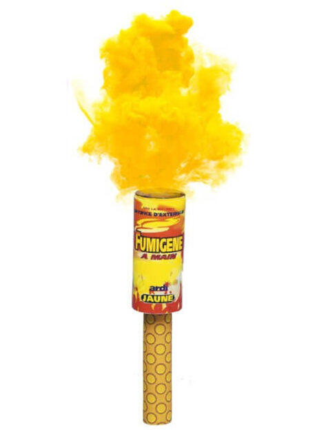 fumigène à main, fumigène jaune, fumigènes, Fumigène Jaune à Main, 45 s