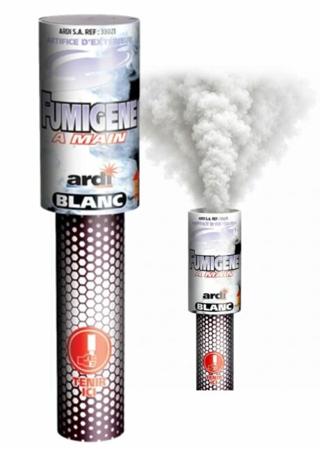 fumigène à main, fumigène blanc, fumigènes, Fumigène à Main Blanc sur Bâton – 45 Secondes, Pack de 2