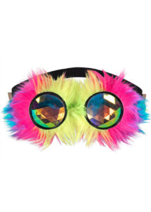 Coachella, festival, lunettes, accessoires festivals, fluos, Lunettes Festival Rave, Fausse Fourrure