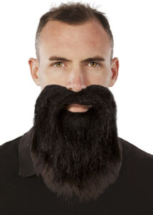 postiche, barbe noire, fausse barbe