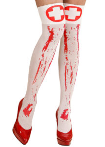 chaussettes infirmière, infirmière halloween, collants infirmière