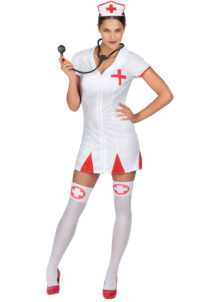 déguisement infirmière sexy, costume d'infirmière, Déguisement d’Infirmière, Zip et Croix Rouge
