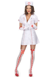 déguisement infirmière sexy, costume d'infirmière, Déguisement d’Infirmière, Liserés Rouges