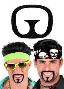 moustache noire, bouc noir, bouc autocollant