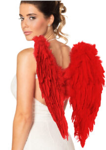 ailes plumes rouges, ailes diable, ange et démon, Ailes d’Anges Rouges, 50 cm