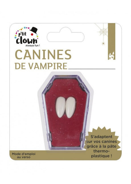 canines de vampire, dents de vampire, fausses dents, Canines de Vampire, avec Pâte Thermo Plastique