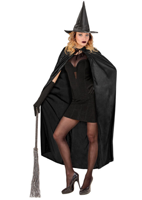 cape noire halloween, cape halloween adulte,, Cape Noire, 136 cm