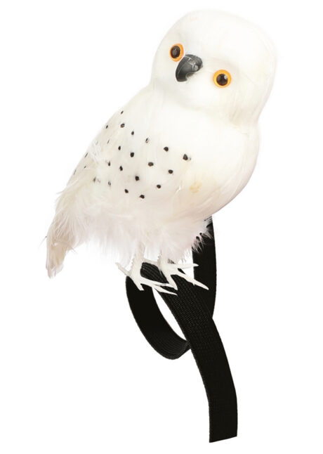 chouette blanche Edwige, chouette plumes, décorations halloween, faux oiseaux, Chouette Plumes Blanches, Edwige