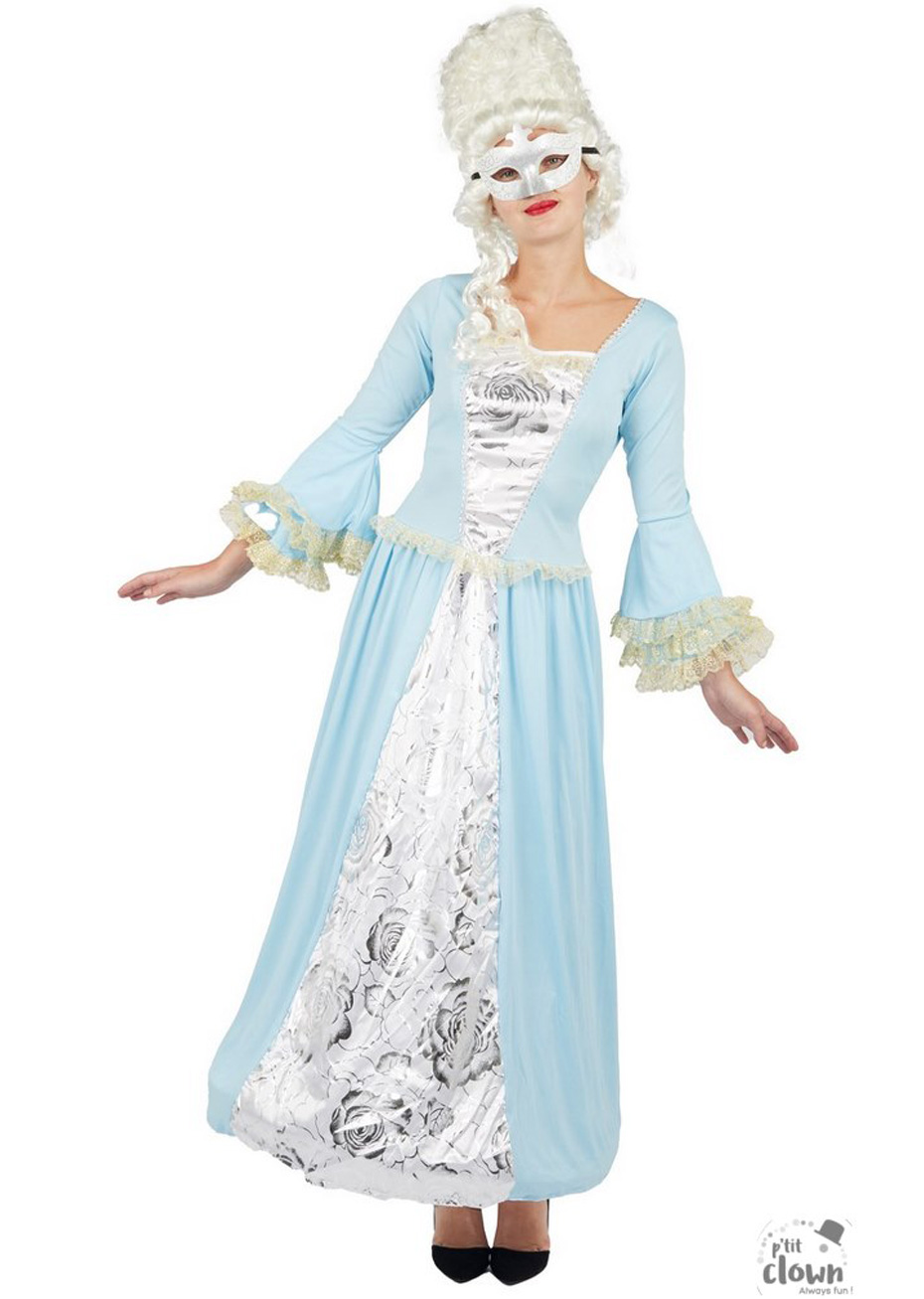 D guisement de Marquise Princesse Bleue Dentelle Aux Feux de la