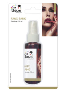 faux sang halloween, faux sang en spray, faux sang maquillage