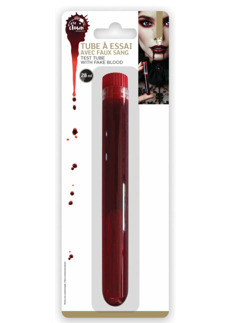 faux sang tube à essai, faux sang maquillage, faux sang halloween, Faux Sang, Tube à Essai 28 ml