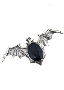 bague chauve souris, bijoux halloween, bague métal chauve souris, Bague Chauve Souris, Pierre Noire