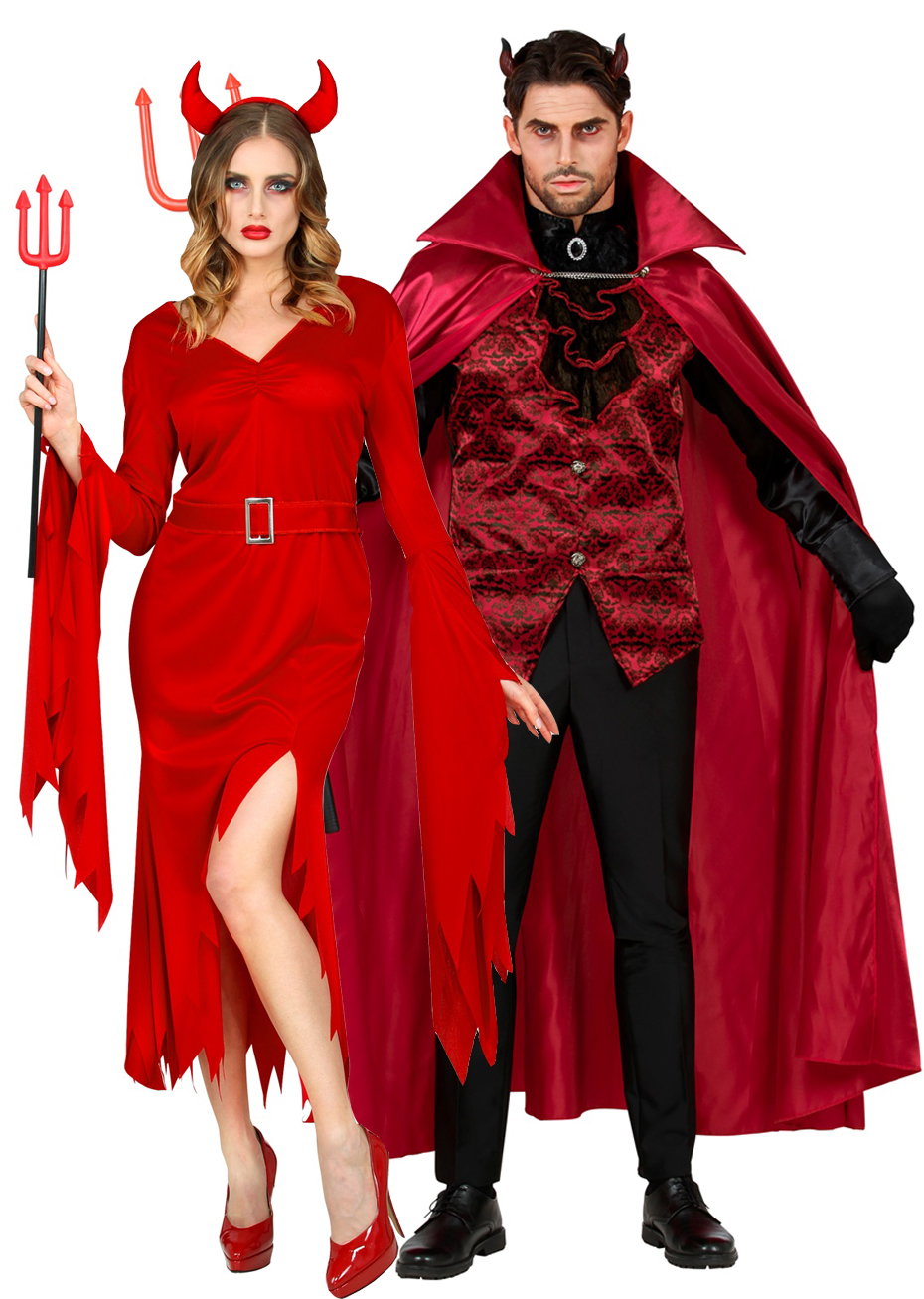 Costume Halloween Femme Cruella – Déguisement Diable Années 1920 Noir Et Blanc – Avec Perruque, écharpe, Gants, Collier