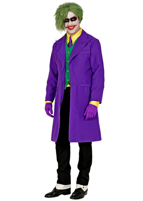 déguisement joker, déguisement joker pour homme, costume joker homme, manteau violet de joker, Déguisement de Joker, Manteau avec Gilet