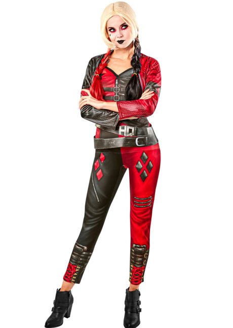 déguisement Harley Quinn suicide squad 2, combinaison harley Quinn rouge et noire, Déguisement Harley Quinn, Suicide Squad 2