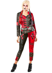 déguisement Harley Quinn suicide squad 2, combinaison harley Quinn rouge et noire, Déguisement Harley Quinn, Suicide Squad 2