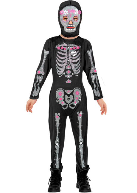 déguisement squelette fille, combinaison squelette jour des morts fille, déguisement halloween fille, Déguisement de Squelette Jour des Morts, Fille