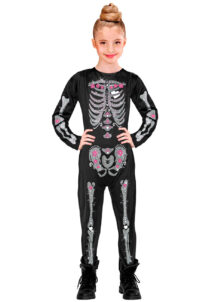 déguisement squelette fille, combinaison squelette jour des morts fille, déguisement halloween fille, Déguisement de Squelette Jour des Morts, Fille