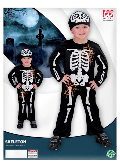 déguisement de squelette bébé, costume de squelette garçon, Déguisement de Squelette Baby