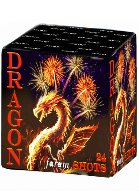 feu d'artifice compact, feu d'artifice pour particulier, disponible Aux Feux de la Fête à Paris, Feu d’Artifice Compact, Dragon