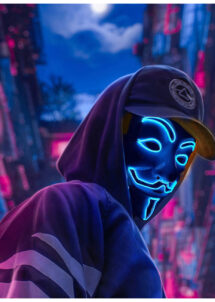 masque anonymous, masque lumineux anonymous, masque led anonymous