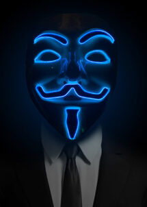 masque anonymous, masque lumineux anonymous, masque led anonymous
