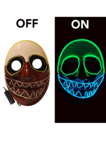 masque led sourire, masque lumineux, masque halloween