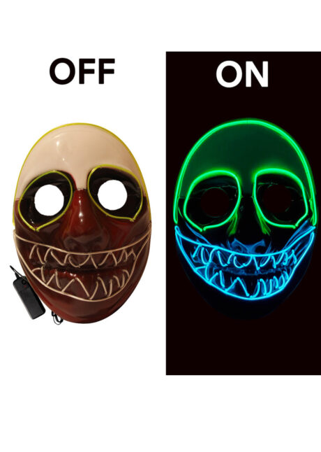 masque led sourire, masque lumineux, masque halloween, Masque Sourire Halloween, Lumineux