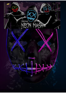 masque lumineux purge led, masque halloween lumineux, masque lumineux halloween