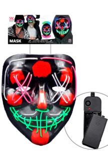 masque led purge, masque la purge, masque lumineux led, masque halloween, American nightmare