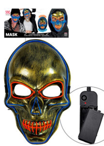 masque led lumineux, masque squelette lumineux, masque halloween