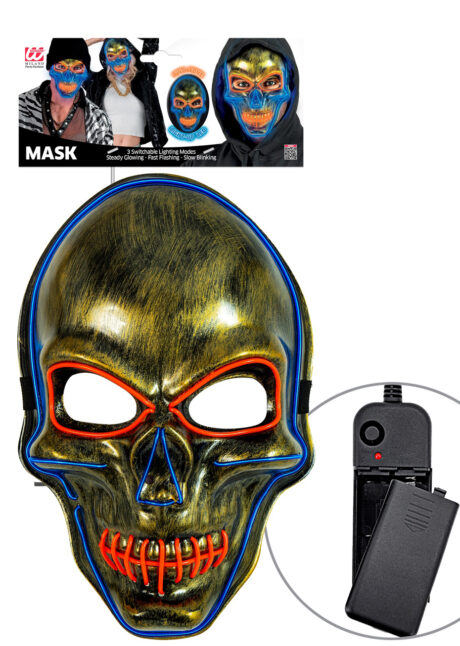 masque led lumineux, masque squelette lumineux, masque halloween, Masque de Squelette, Lumineux