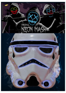 masque trooper led, masque trooper lumineux, Star Wars, masque storm trooper lumineux