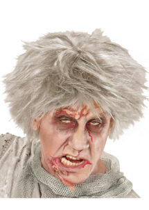 perruque grise homme, perruque halloween, perruque zombie, perruque Andy Warhol