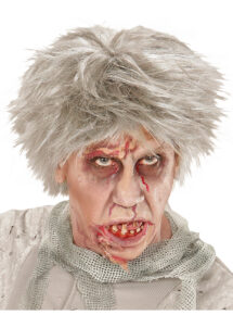 perruque grise homme, perruque halloween, perruque zombie, perruque Andy Warhol