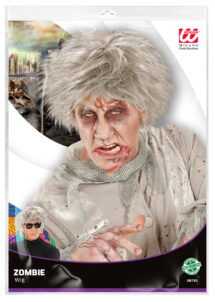 perruque grise homme, perruque halloween, perruque zombie, perruque Andy Warhol