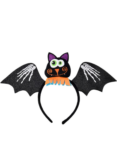 serre tête chauve souris, accessoire chauve souris halloween, Serre Tête Chauve Souris Glitter, Enfant