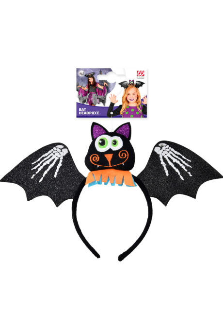 serre tête chauve souris, accessoire chauve souris halloween, Serre Tête Chauve Souris Glitter, Enfant