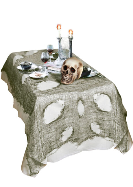 tissu déco Halloween, tissu déchiré vert Halloween, Déco Tissu Vert Effrayant, Mailles Déchirées