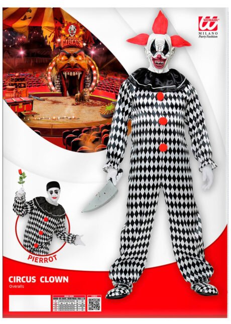 costume clown halloween, déguisement clown arlequin halloween, déguisement de clown halloween, Déguisement Clown Circus Arlequin