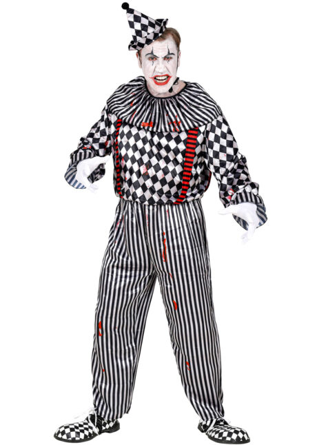 Déguisement clown Arlequin d'Halloween homme noir, achat de Déguisements  adultes sur VegaooPro, grossiste en déguisements