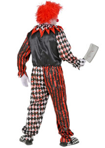 déguisement clown halloween, costume de clown halloween adulte, déguisement halloween