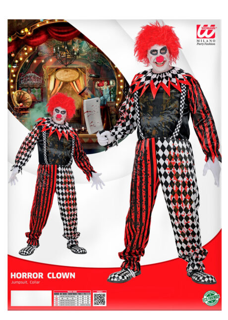 déguisement clown halloween, costume de clown halloween adulte, déguisement halloween, Déguisement Clown Horreur Sanglant