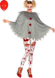 cape de clown, poncho de clown, cape halloween clown, Cape Poncho de Clown