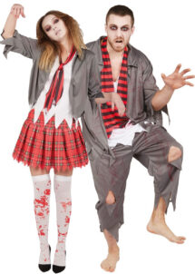déguisement couple zombie, déguisements écoliers zombie, écolière zombie, Déguisements Couple, Etudiants Zombies