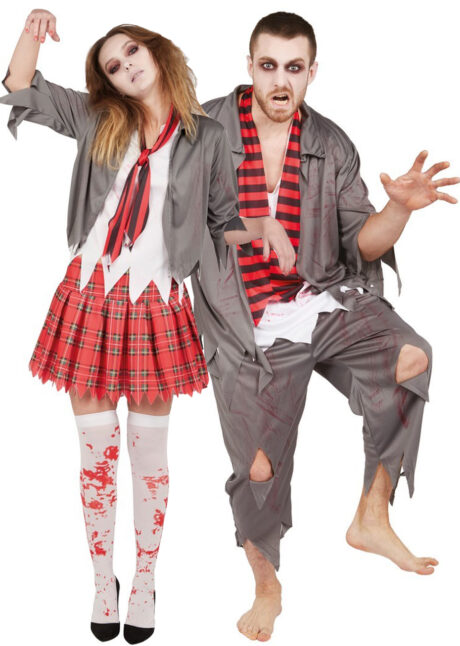 déguisement couple zombie, déguisements écoliers zombie, écolière zombie, Déguisements Couple, Ecoliers Zombies