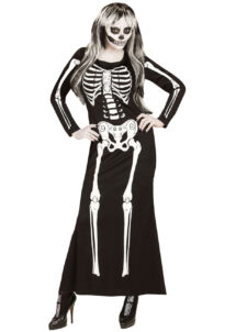 déguisement squelette, robe de squelette femme, déguisement halloween femme