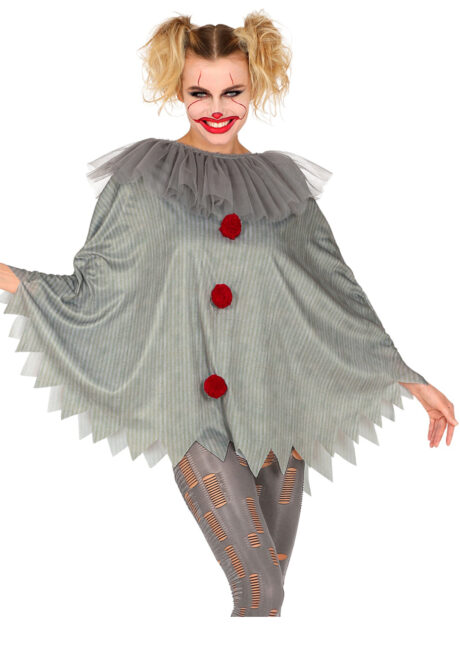 cape de clown, poncho de clown, cape halloween clown, Cape Poncho de Clown