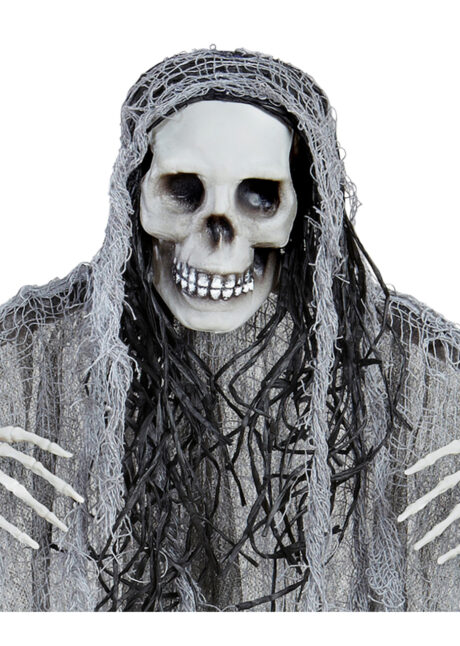 suspension halloween, squelette sanglant halloween, suspension squelette, décos halloween, Suspension Squelette Tissu Gris, 90 cm